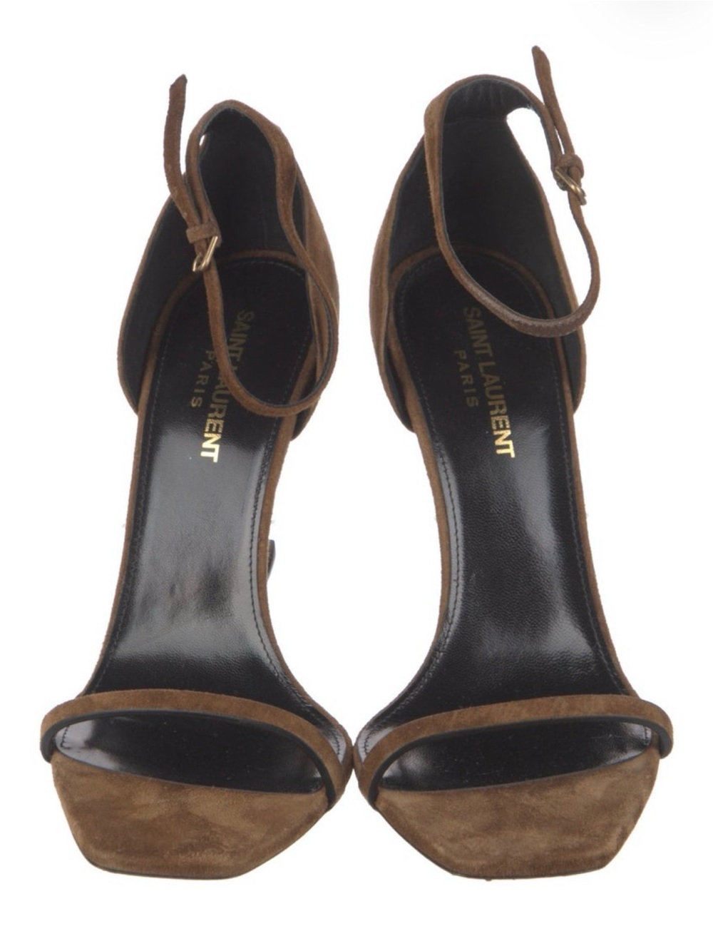 Saint Laurent Women's Opyum Suede Sandal Heels - Picture 3 of 15
